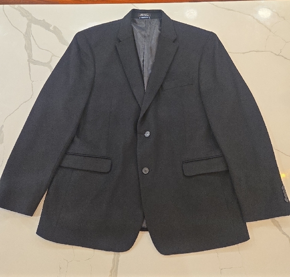 Tommy Hilfiger 100% Cashmere Single Breasted Sports Coat Blazer Black 44R